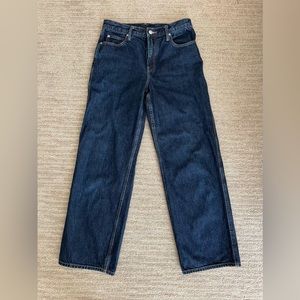 UNIQULO Women’s Wide Leg Dark Denim Size 26